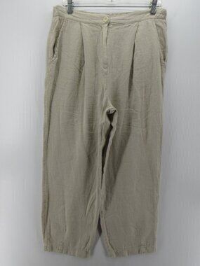 Holebrook Sweden Pants Small Linen Wide Leg Crop Trousers Lagenlook